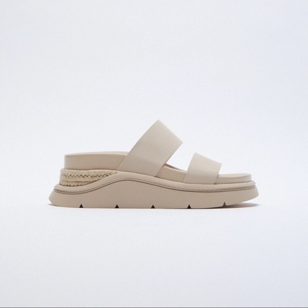 Zara Platform Rubber Sole Sandals